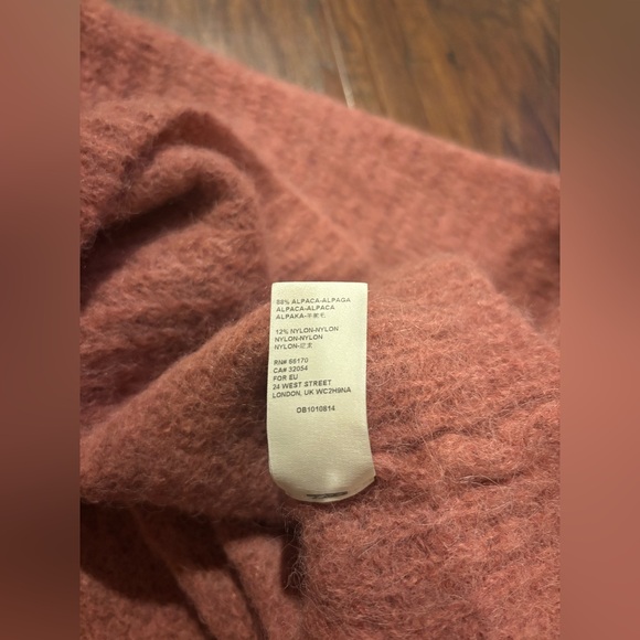 Free People Moonbeam V-Neck Oversized Alpaca Sweater Prairie Rose Size XS - Picture 4 of 4